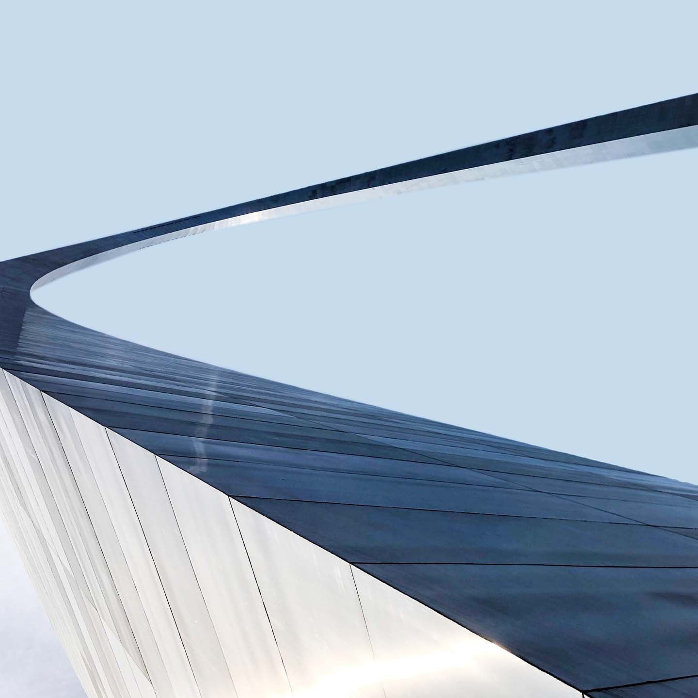 Abstract light-blue construct