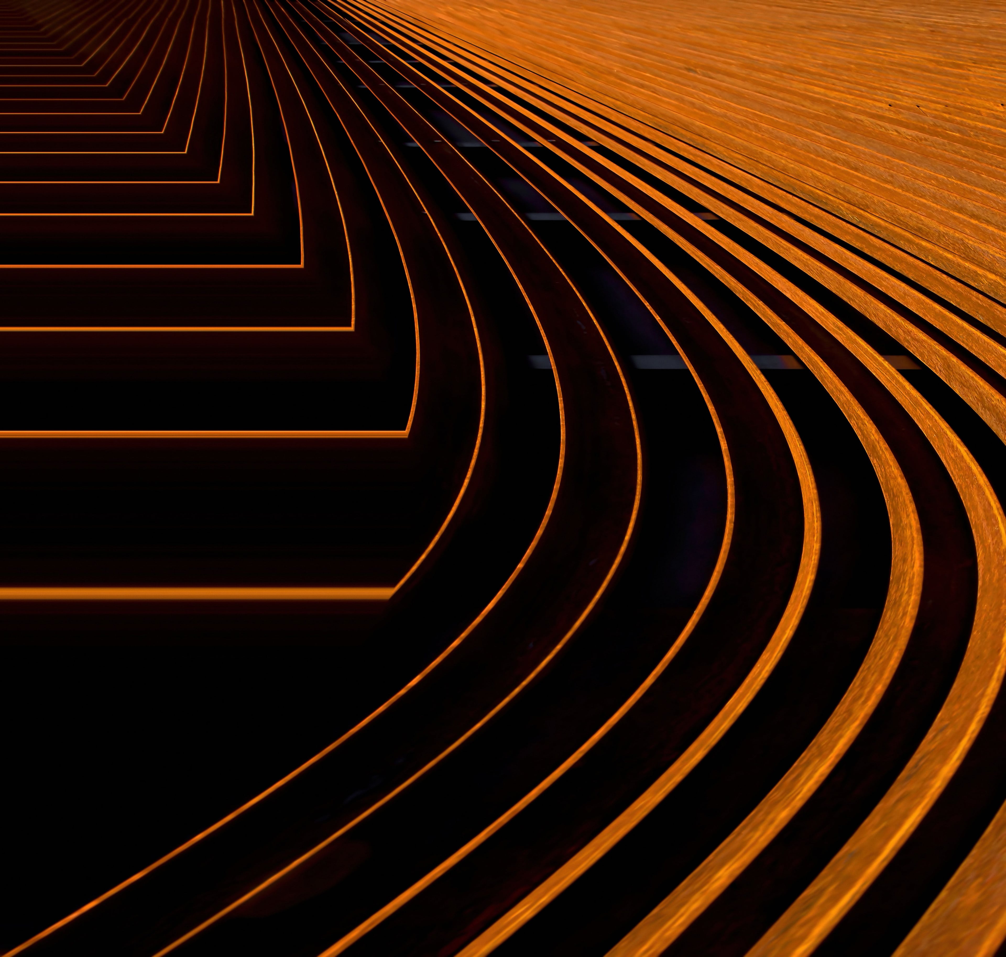 Abstract Orange to Dark Lines