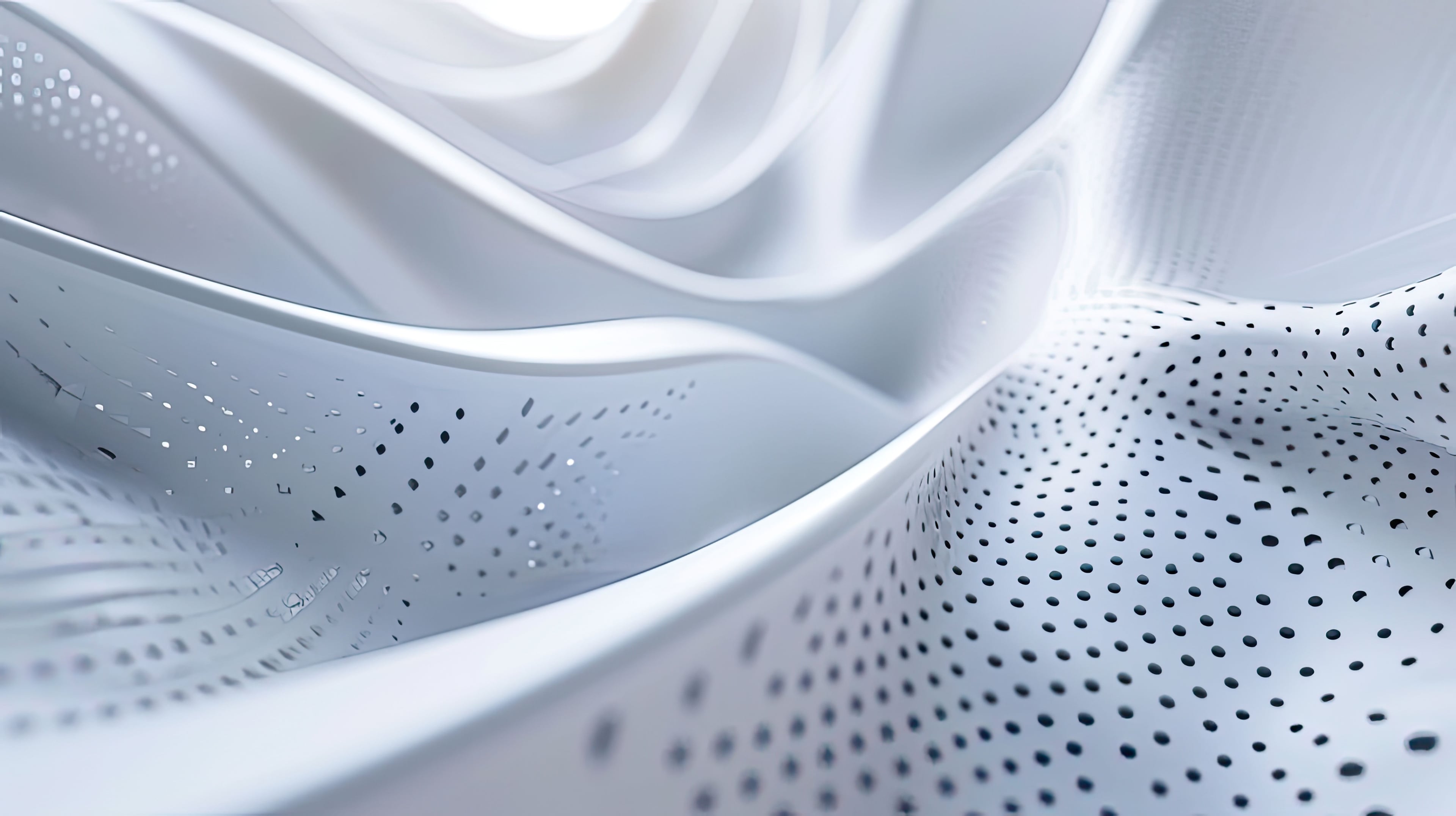 White domed texture with breathing holes