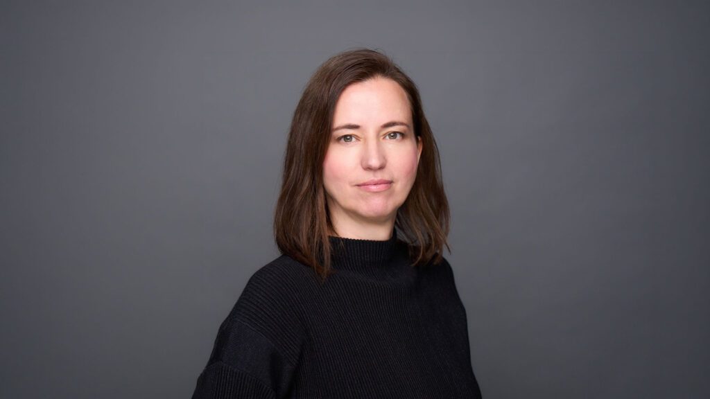 Verena Giovanazzi Portrait on Grey Background