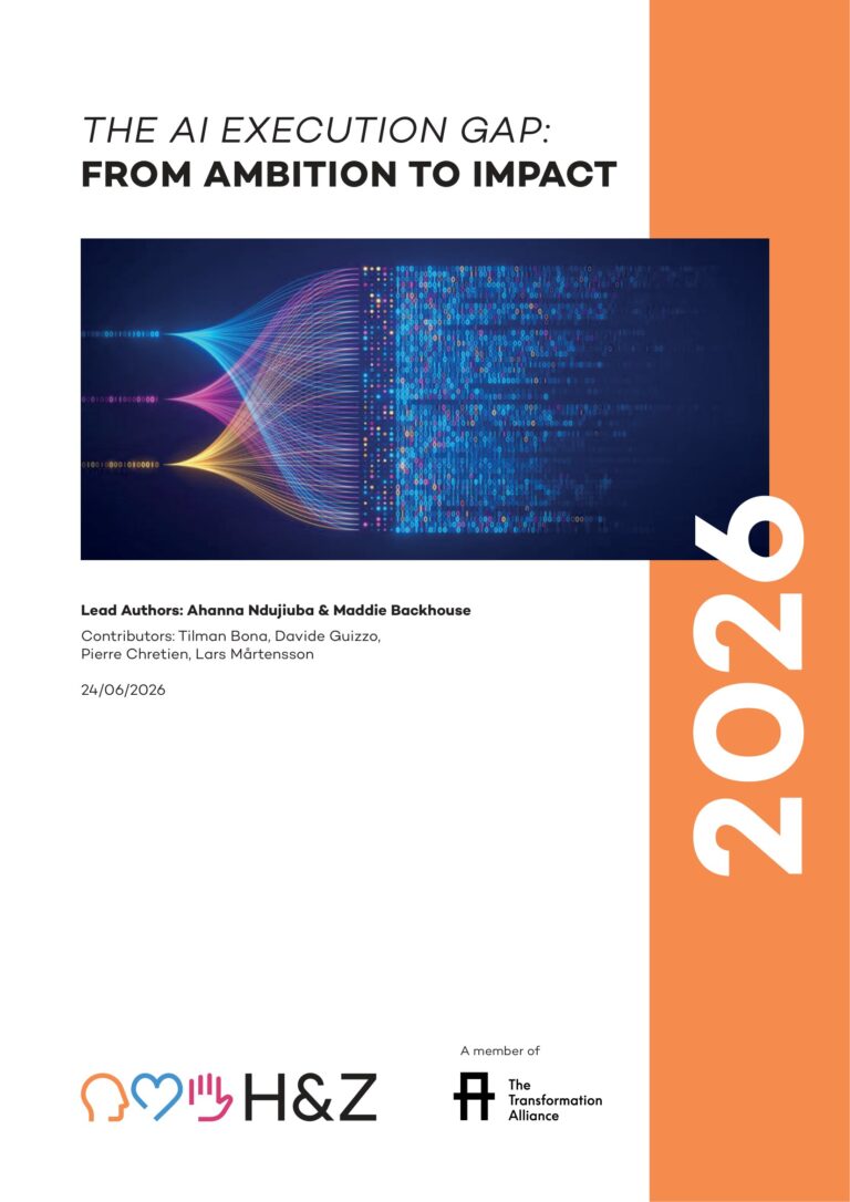 Cover of the TTA AI Maturity Report 2026 The AI Execution Gap: From Ambition to Impact | H&Z