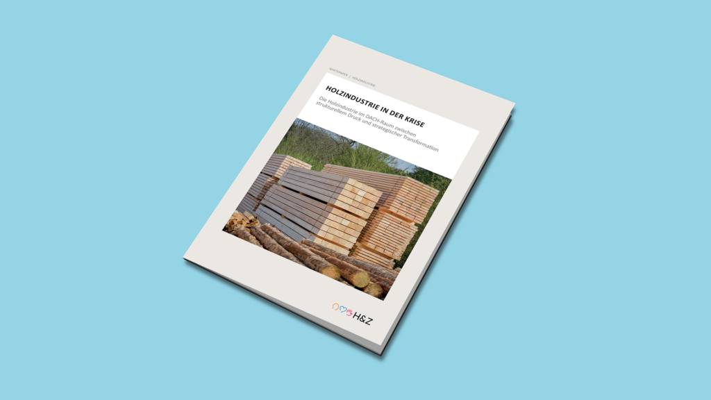 Mockup des Whitepapers Holzindustrie in der Krise von Haselhorst Associates