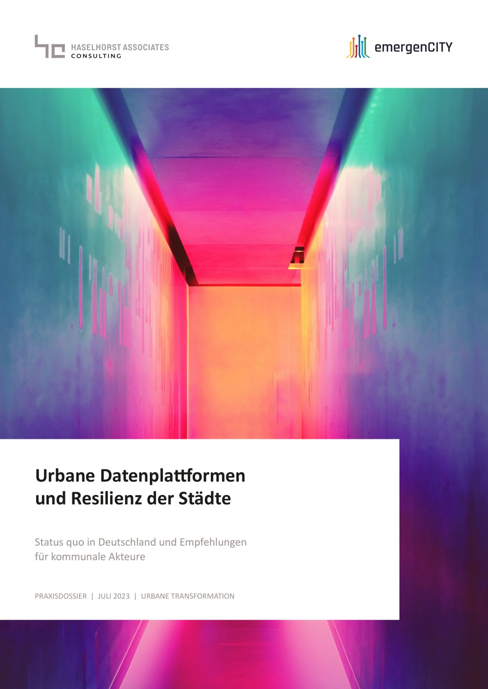 Cover of the practice dossier on urban data platforms and the resilience of cities